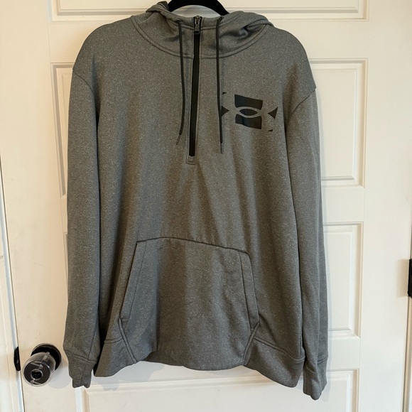 Under Armour Men's Charcoal Quarter Zip Hoodie - Picture 1 of 7